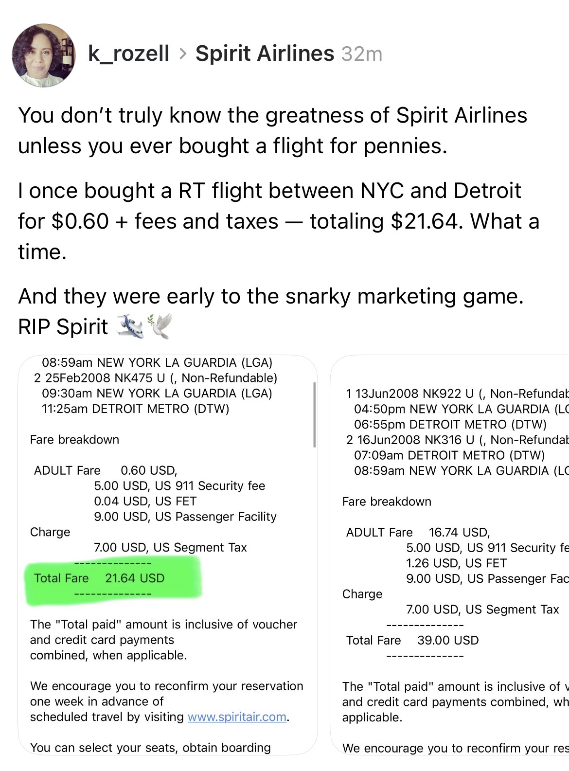 Spirit Airlines / Detroit Metro Airport context image